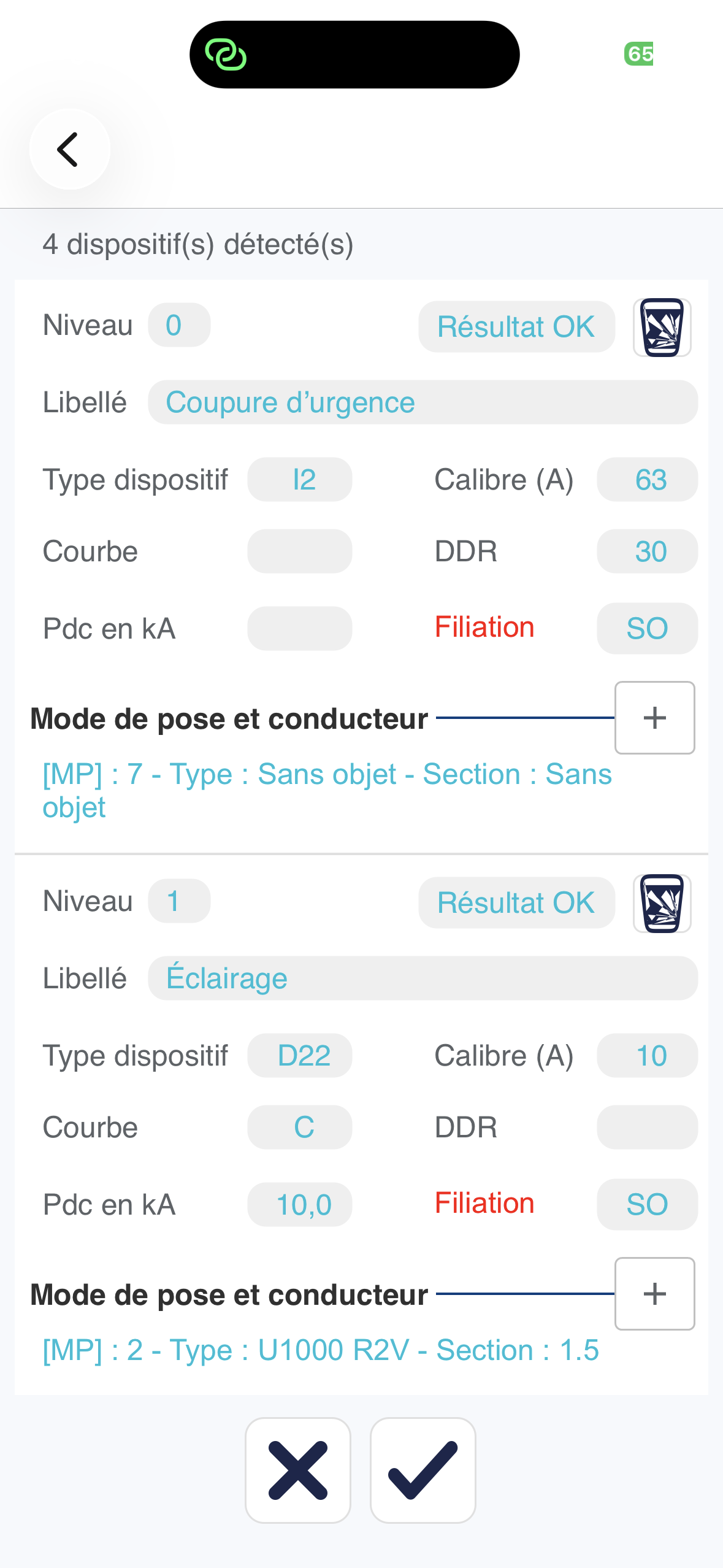 Dispositifs électriques détectés et préremplis par l’intelligence artificielle